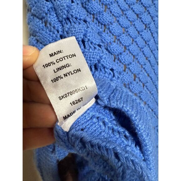 Meshki Lorenza Knit A-Line Mini Skirt in Periwinkle Sz. L - Picture 9 of 9